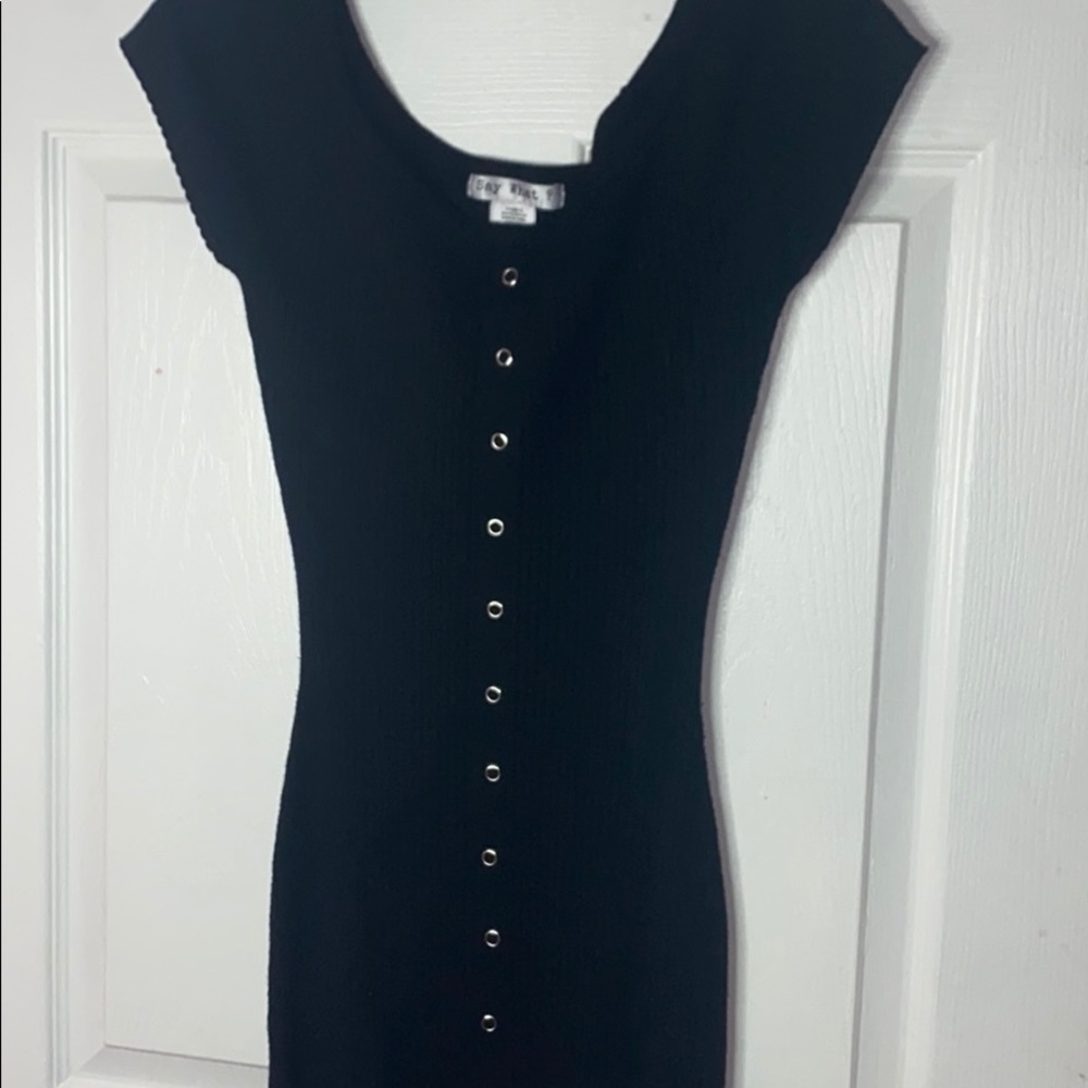 Black mini dress